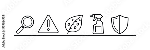 Crop disease detection and plant pathology monitoring for early risk identification and protection of agricultural yield in farming management systems, leaf with spots, magnifying