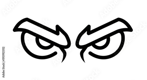 Angry Eyes Face Expression.