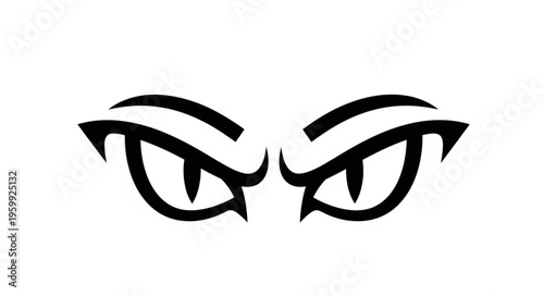 Angry Eyes Face Expression.