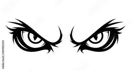 Angry Eyes with Long Lashes.