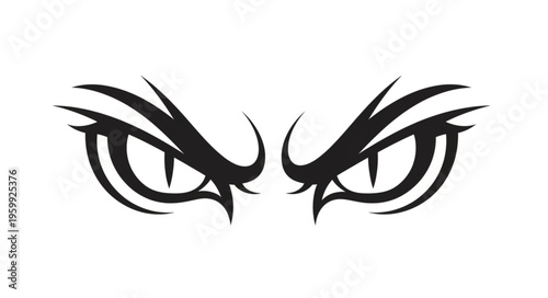 Angry Eyes with Long Lashes.