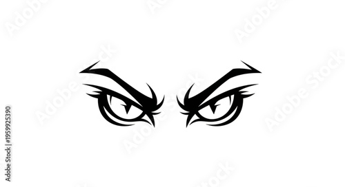 Angry Eyes with Long Lashes.