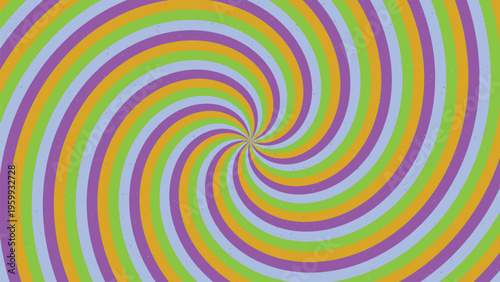 Vibrant colorful spiral pattern with swirling stripes