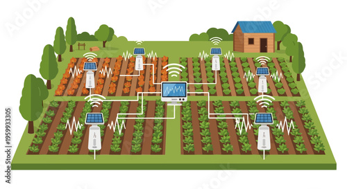 Smart Farming: IoT Sensors & Data Monitoring for Precision Agriculture & Sustainable Crop Growth