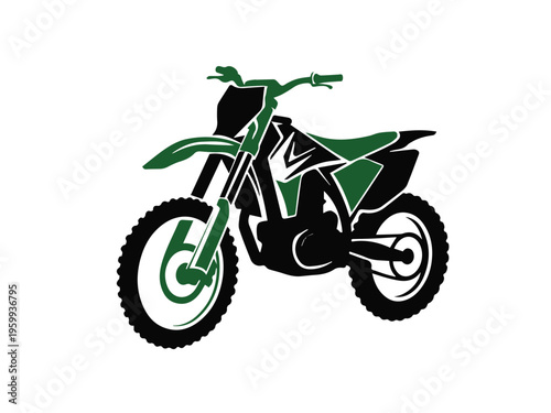 Enduro motorcycle silhouette for trail travel