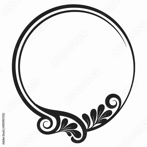 The image features a circular frame with an intricate floral motif at the bottom.