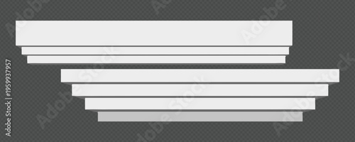 Classic Decorative Wall and Ceiling Molding Set – Elegant Crown Molding, Baseboard, and Architectural Trim Vector Collection