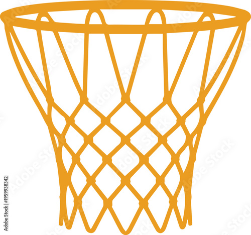 Basketball hoop with court and scoreboard context
