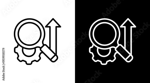 Seo White Icon Set Design