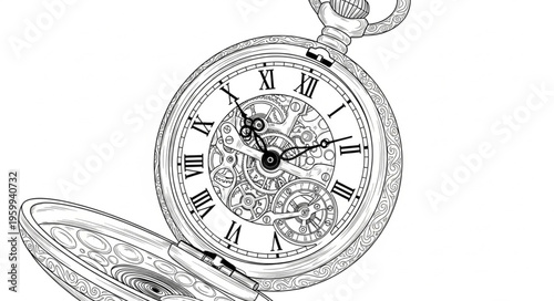 Diamond Pocket Watch Closeup.