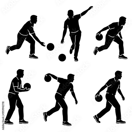 Bowling Ball and Pins Vector Illustration, Bowling Alley Sports SVG, bowling 