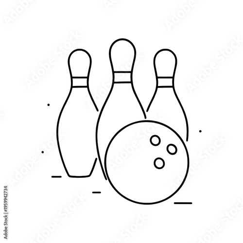 Bowling Ball and Pins Vector Illustration, Bowling Alley Sports SVG, bowling 