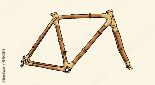 Bicycle Frame Made of Bamboo.