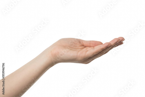 Принти на полотні Open Female Hand Reaching Out with Palm Facing Upwards