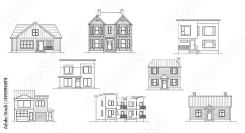 Detailed house architectural drawings.