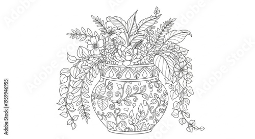 Detailed illustration of a pineapple.