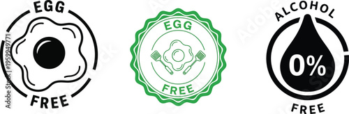 Vegan and alcohol free food labels