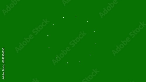 Explosive circle fireworks burst animation with shiny glowing line sparks, circle burst motion graphics in After Effects pop up, Line, shiny, explosion Bursts And Sparks, green screen background. 4k