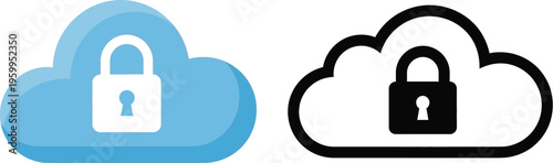 Cloud storage security icons