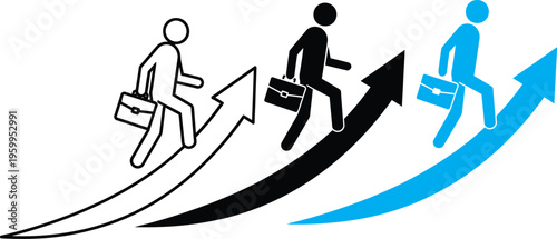 Business growth and career advancement concept