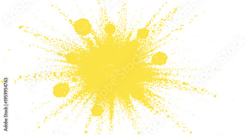 Abstract yellow background with orange sun vector illustration