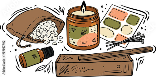 Herbal natural remedy products isolated on transparent background