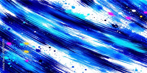 Abstract blue and colorful background with rays featuring digital light waves and purple energy flow in a vibrant motion pattern design