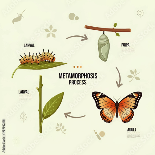 The Life Cycle of a Butterfly.