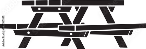 Picnic table outdoor furniture for park or backyard gatherings