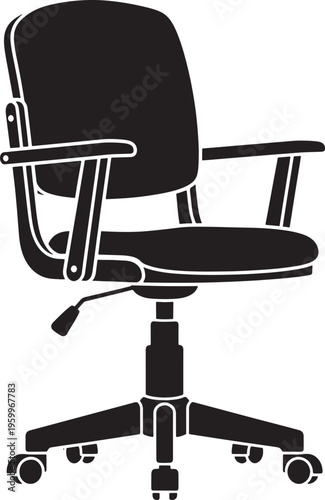 Office chair with wheels and armrests for comfort and productivity