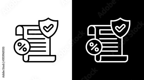 Tax Document White Icon Set Design