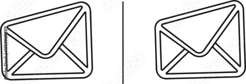 Email envelope icons with optional label