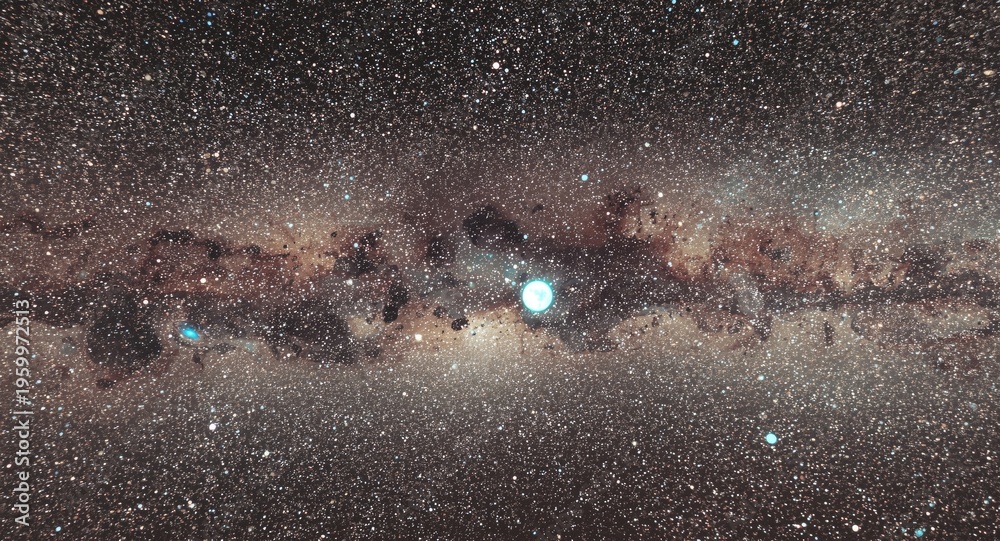 Fototapeta premium animated hand drawn astronomy background featuring radiant galaxies