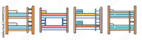 Explore colorful bunk bed designs for kids rooms and dorms with unique styles and space saving ideas