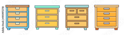 Explore colorful chest of drawers furniture for home decor and storage solutions with unique design 90