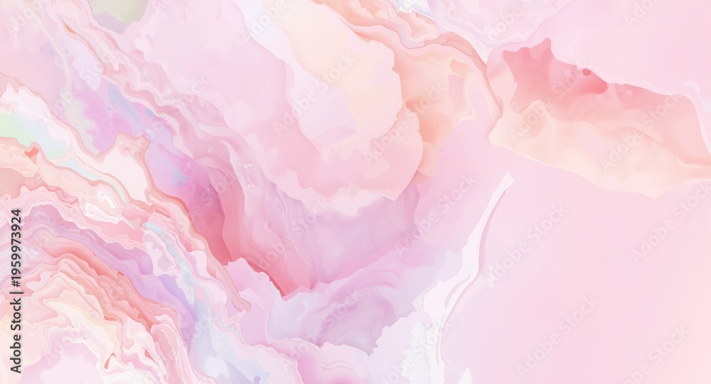 Fototapeta premium Pastel toned abstract mirrored pattern creating a calm backdrop