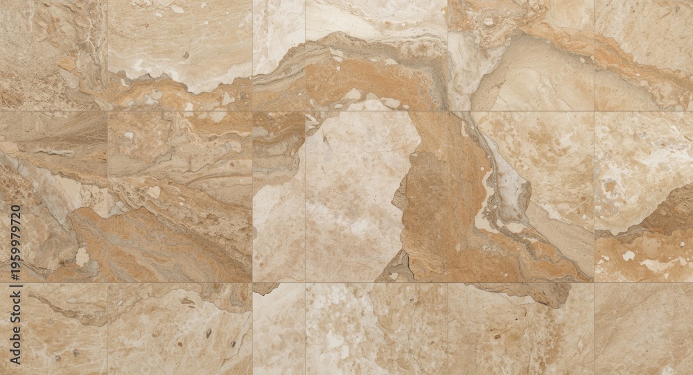 Obraz premium Natural sandstone terrain shaped background with smooth polished ceramic tiles copy space