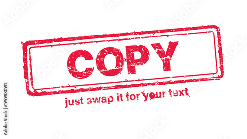 official stamp label red rubber stamp vector with distressed ink texture and clean frame, built for packaging, shipping labels, office paperwork, certification workflows, and commercial branding use.