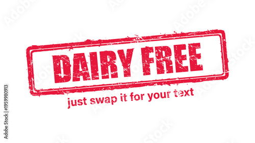 free red rubber stamp vector with distressed ink texture and clean frame, built for packaging, shipping labels, office paperwork, certification workflows, and commercial branding use.