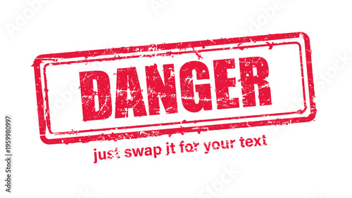 official stamp label red rubber stamp vector with distressed ink texture and clean frame, built for packaging, shipping labels, office paperwork, certification workflows, and commercial branding use.