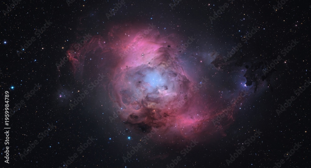 Fototapeta premium Orion Nebula captured in deep space through professional astrography telescope