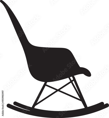 Rocking chair furniture home decor indoor sitting chair  simple design