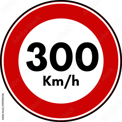 Speed Limit 300 Traffic Sign