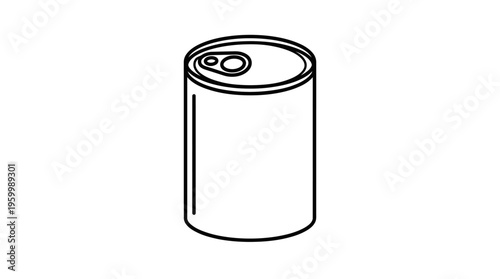 Outline of a Cylindrical Food Can