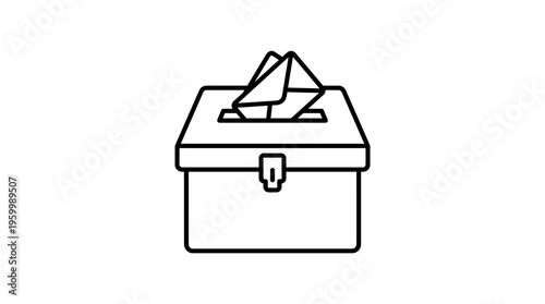 Ballot Box With Envelopes