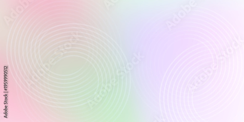 Pink Green Pastel Gradient Background with Concentric Circle Line Pattern, Minimal Aesthetic Abstract Texture for art product design, social media, trendy, modern, minimal, brochure, banner, poster, b