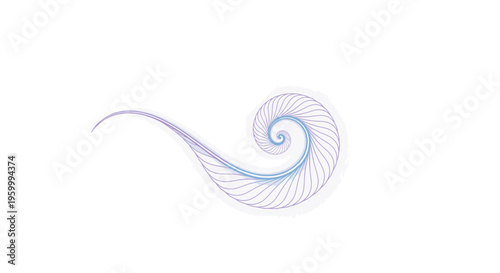 Abstract Spiral Flowing Art Design, Elegant Curve Pattern