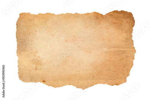Obraz na plátně old parchment paper sheet vintage aged or texture isolated on white background
