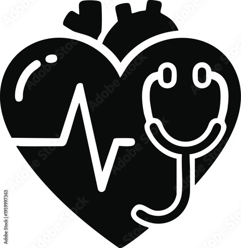 illustration of medical heart.