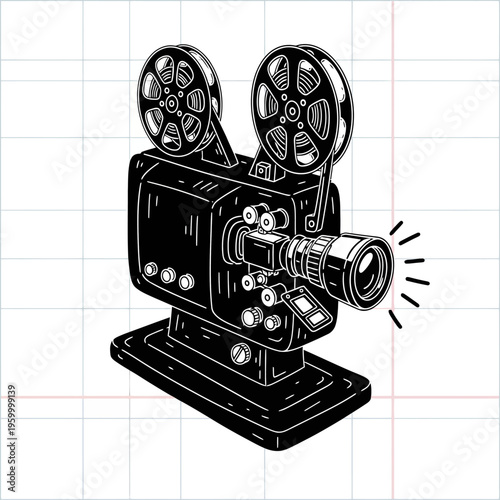 Vintage Film Projector Machine.
